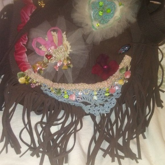 Gypsy, Hippie, Boho, upcycled detailed pocket - Picture 4 of 6